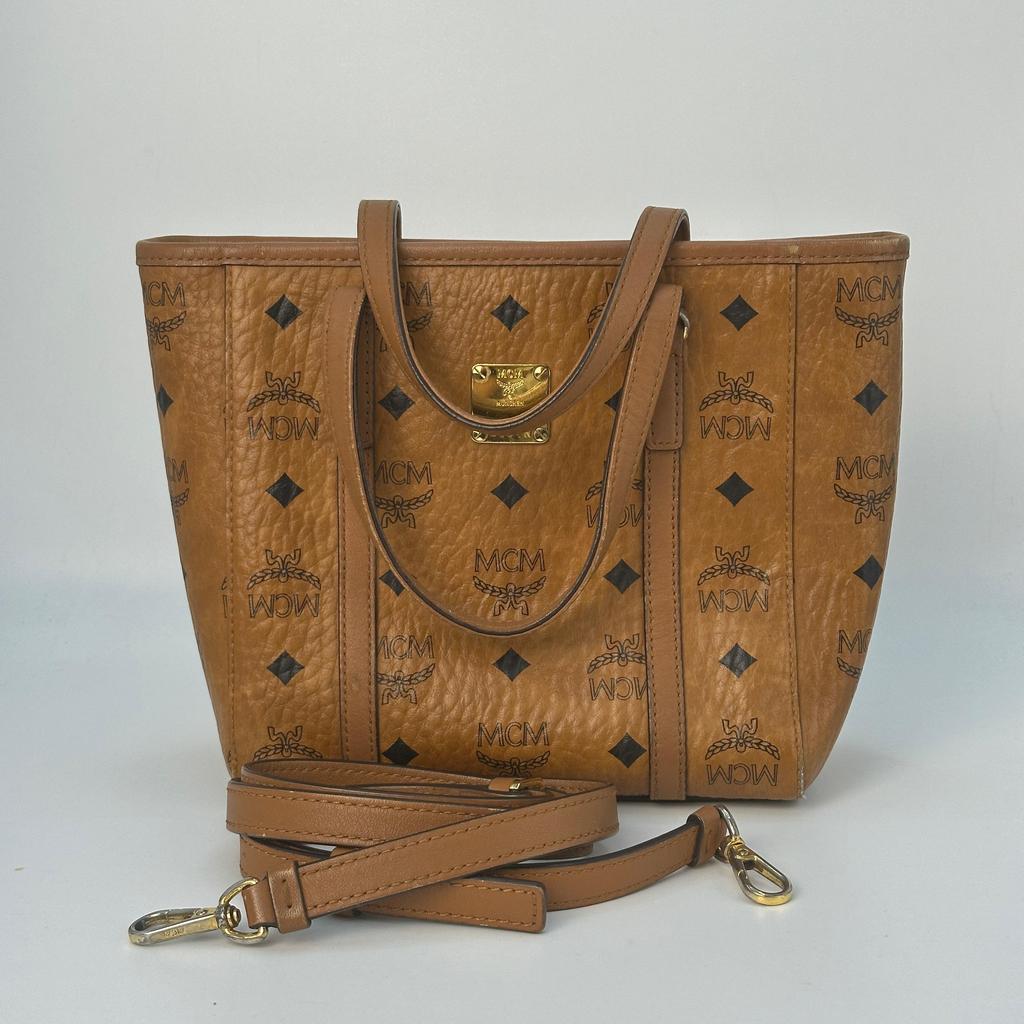 [Pre-Owned] Toni Classic Monogram Print Tote Crossbody Shopping Bag - Good #1KQ57LK
