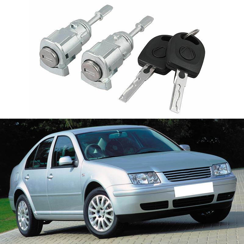 1 пара передних левых и правых дверных личинок замка с 2 ключами для VW GOLF IV MK4 BORA POLO 9N FOX 5Z1 SKODA FABIA Наружные детали