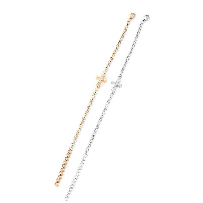 Personalized Retro Cross Couple Bracelet For Women Men Simple Adjustable Bracelets Couple Jewelry Gifts