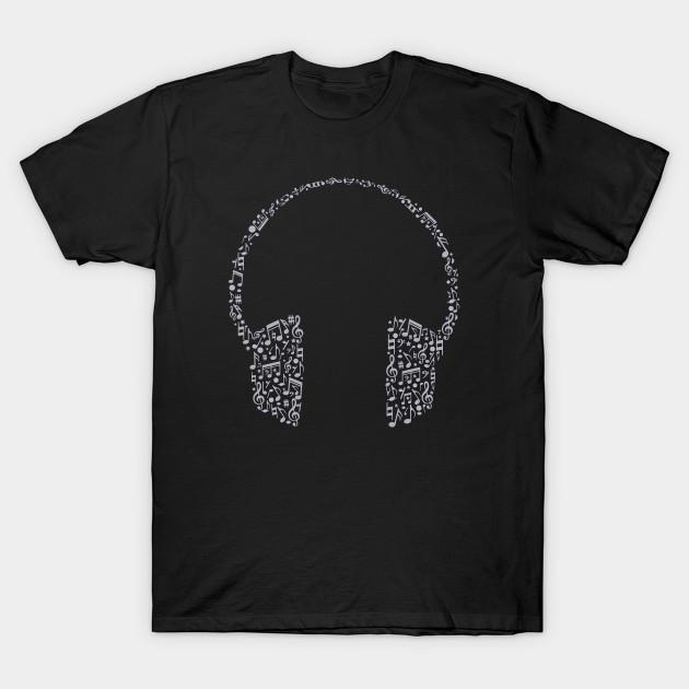 Asian Size Men Black Print T-shirt Sound Of Music No-Cut Heat Transfer Print Cotton Tshirt
