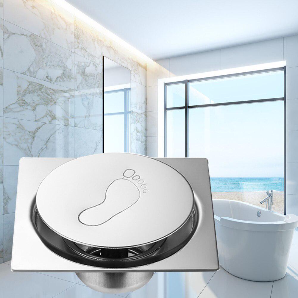 Shower Hotel Easy Clean Bathroom Bouncing Durable Waste Cover Floor Drain Deodorant Silver Pedal