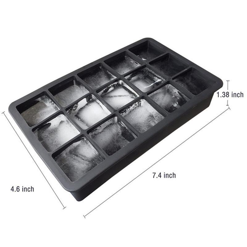 15 Grid Silicone Ice Maker DIY Ice Trays Molds Kitchen Accessories