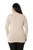Women's Style Big Size Body Plus Size Crew Neck Long Sleeve Viscose Black Body
