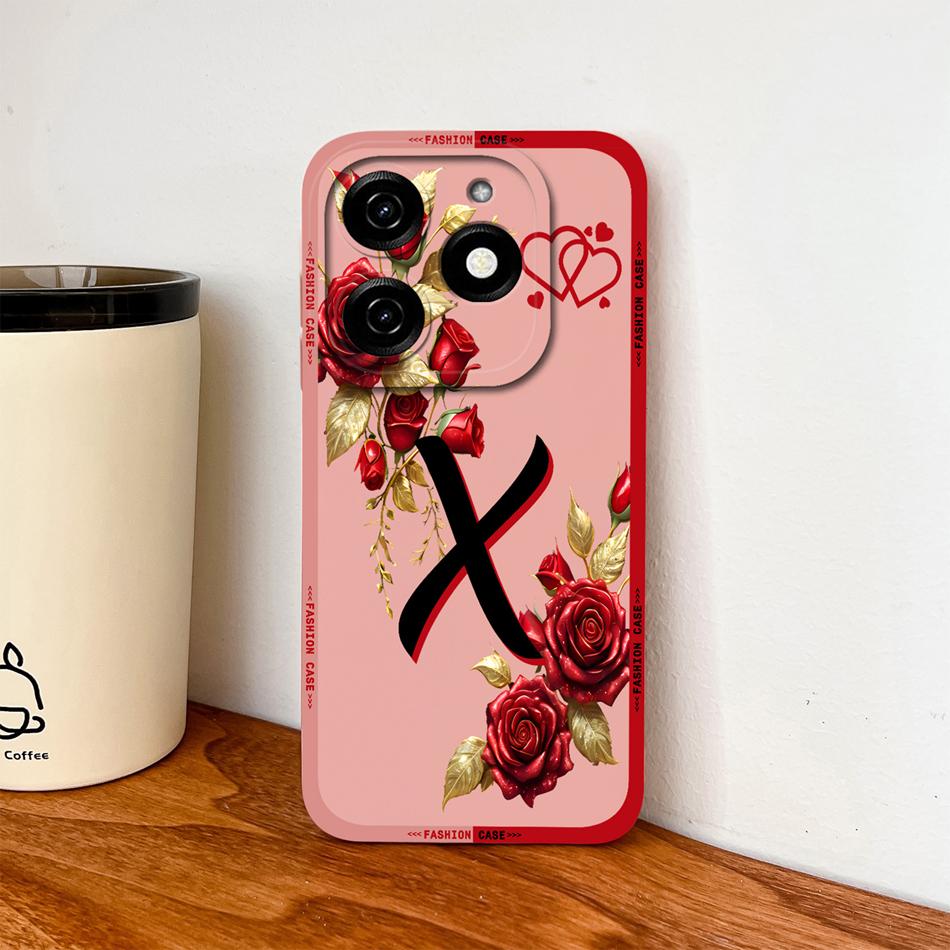 For Infinix Hot 40 Pro 40i Phone Case Couple Letters Upgrade Full Coverage Cover For Infinix Hot40 Soft Liquid Silicone Bumper