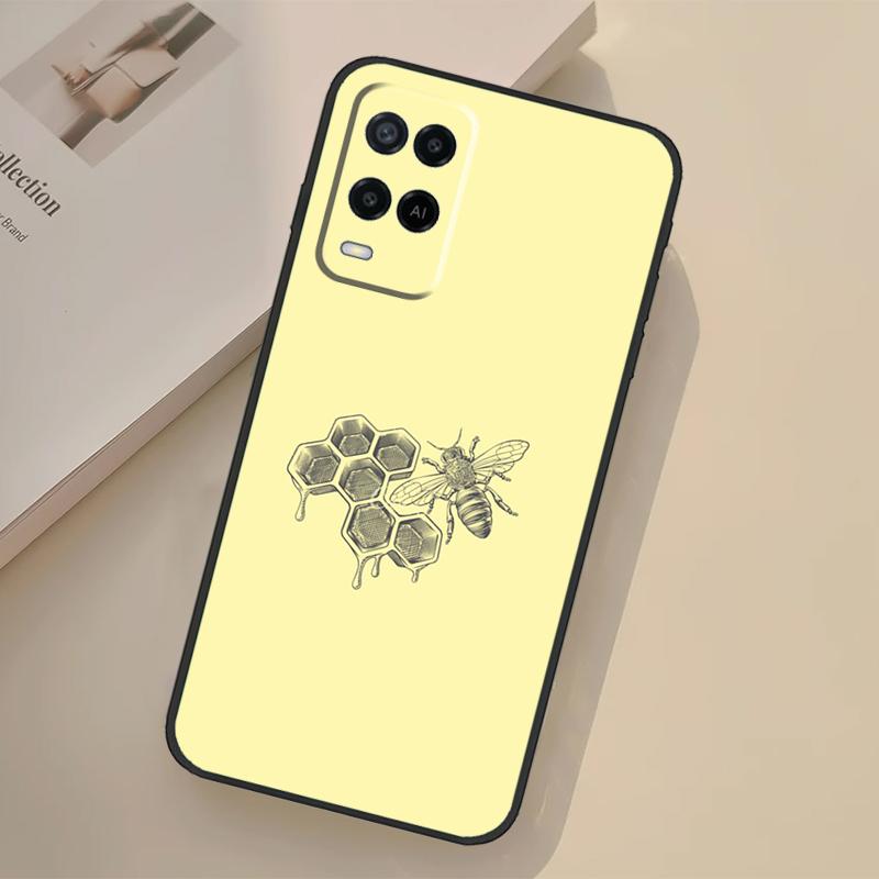Чехол Мед пчелиный для Oppo A76 A96 A16 A17 A18 A60 A80 A40 A38 A58 A78 A98 A94 A74 A54 A15 A57 A77 A5 Pro
