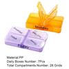 28 Grids Pill Container 7-Day Colorful Durable Detachable Pill Container