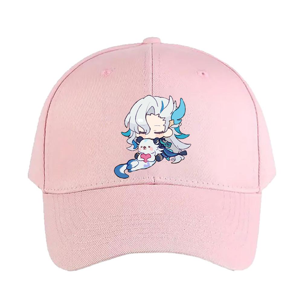 Neuvillette Chibi Cute Genshin Impact Otter Unisex Adult Summer Baseball Caps With Curved Brim Adjustable Hiking Fishing Hat