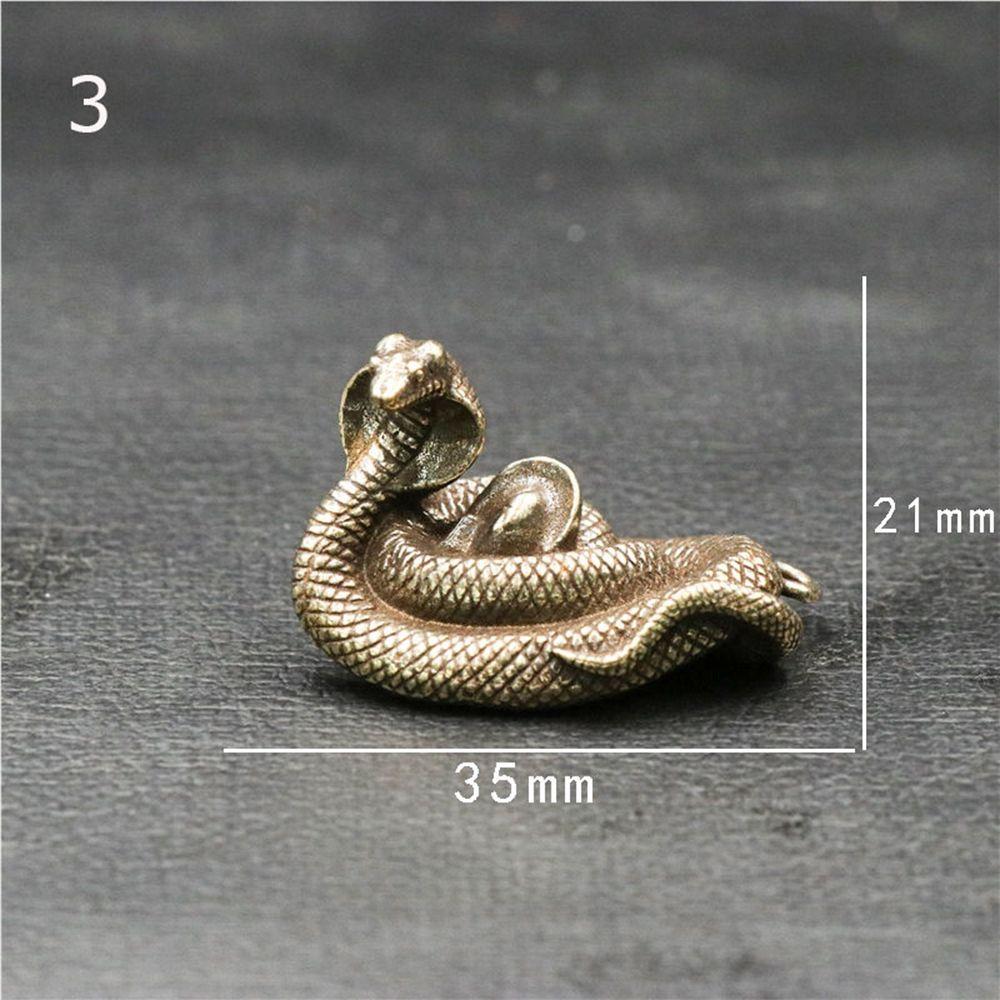 Латунный Металлический Ручной Работы Брелок Животное Кобра Форма Змеи Брелок Подвеска для Сумки Ручной Работы Инструмент