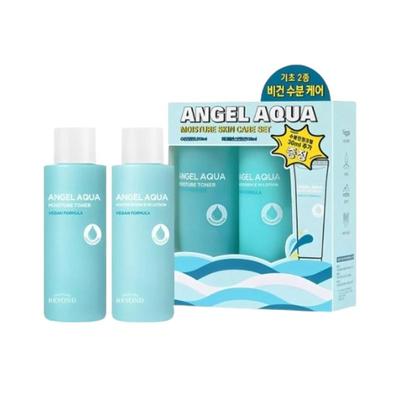 Набор средств по уходу за кожей BEYOND Angel Aqua Moisture Soothing – корейский увлажняющий тонер и эмульсия Duo + бесплатный крем 30 мл | Ежедневный набор для чувствительной и сухой кожи