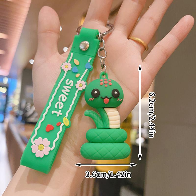 Мультяшный силиконовый кулон на удачу год змеи креативная сумка подвесное украшение аксессуары личность