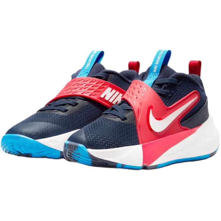 Nike Кроссовки для баскетбола Team Hustle D 12 Удобная посадка Прочные Дышащие Низкие Детские кроссовки Темно-синие HF6280-401