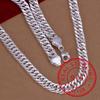 Pure 925 Silver Necklaces for Men 10mm Chain Necklace Collier 20inch Choker Fashion Male Jewelry Accessories Gifts Bijoux