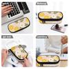 Pencil Bag 300D Polyester Spacious Storage Smooth Zipper with Main Compartment Mesh Pocket and Pen Slots for Teens and Students