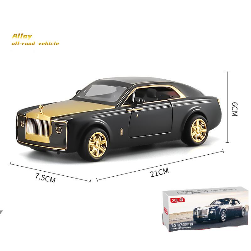 1:24 Scale Sweptail Model Car,Pull Back Vehicle Simulation Panoramic Sunroof Toy Die-cast Car,Opening Door Vehicle Collectible Decorations