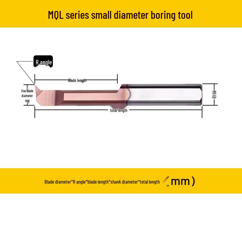 MQL Anti-Vibration Tungsten Steel Boring Bar for CNC Micro Lathe - Small Diameter Internal Hole Tool