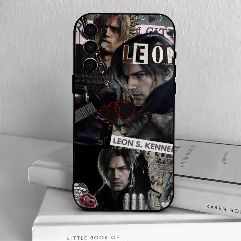 Чехол для телефона Leon-S Resident Evil 4 Agent Черный Силиконовый Мягкий Для Samsung S25,S24,S21,S22,S23,S30,Ultra,S20,Plus,Fe,Lite