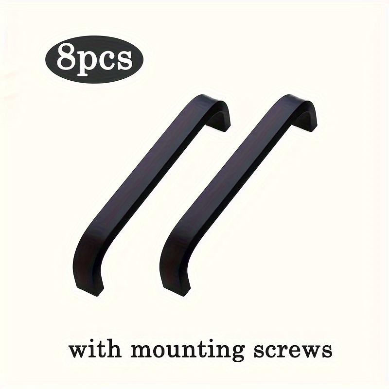 8 шт. Ручки для шкафов Ручки для ящиков, алюминиевые ручки для кухонных шкафов, современная фурнитура для кухонных и ванных комнат Шкаф с крепежными винтами