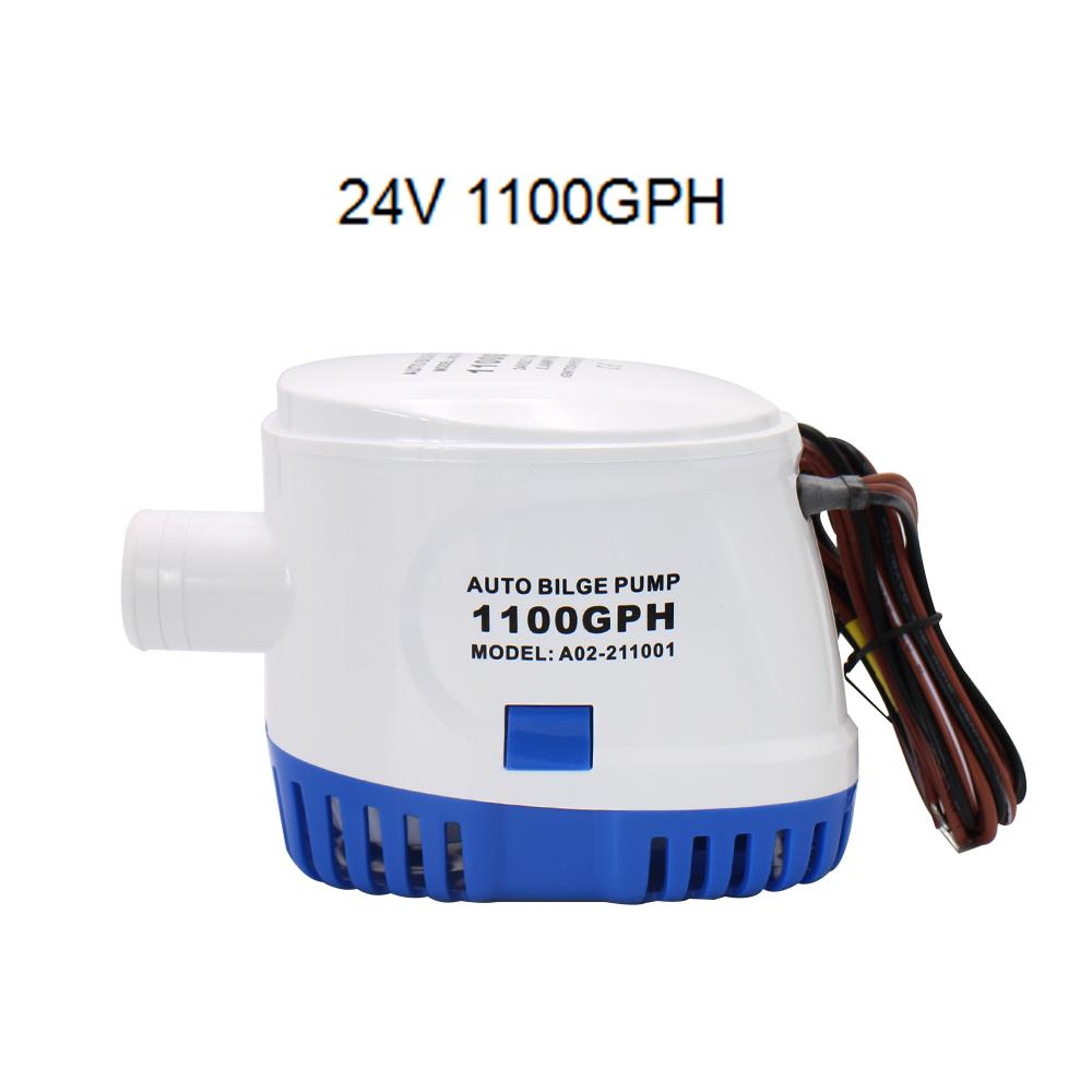 DC12V/24V Automatic bilge pump 600/750/1100GPH auto submersible boat water pump,electric pump for boats accessories marin