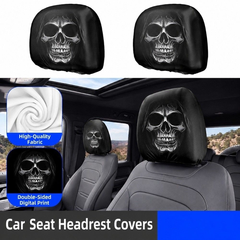 2pcs Universal Car Headrest Cover Elastic Car Seat Covers New Seat Protector For Sedan Truck SUV
