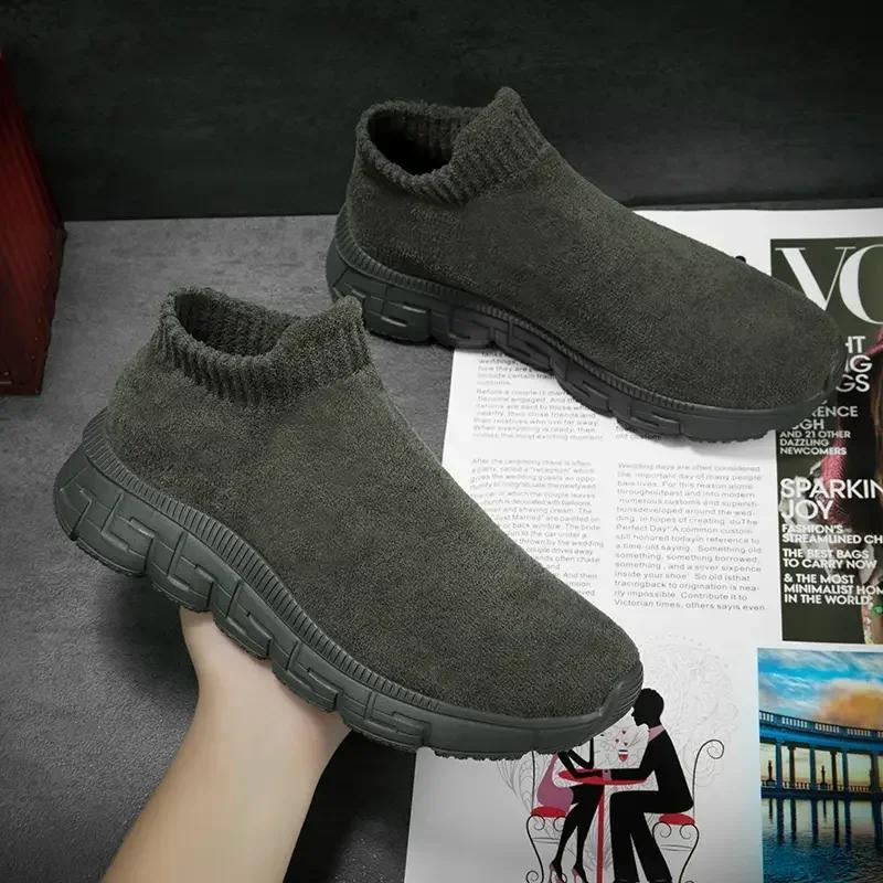 Женские кроссовки Новые женские кроссовки с высоким верхом Slip-On, брендовые модные дышащие мужские городские кроссовки для отдыха, носки, женские теннисные кроссовки