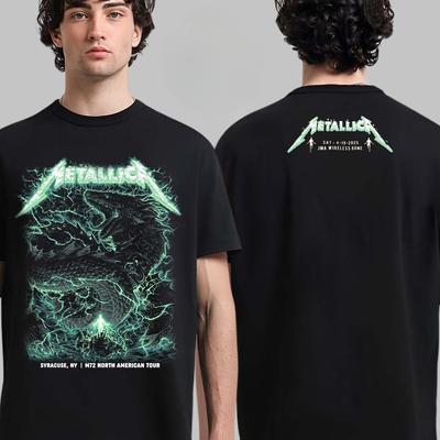 Metallica M72 Сиракузы Нью-Йорк Мерч в JMA Wireless Dome 19 апреля 2025 года Met в туре Обложка Thunder Sea Dragon Двусторонний