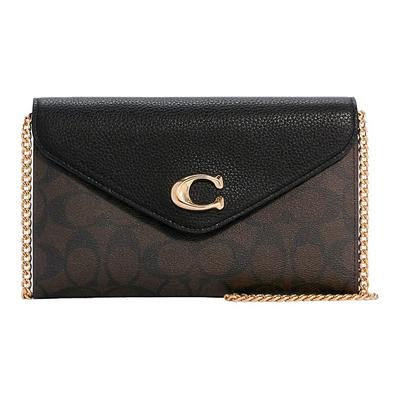 Мини сумка-камера Jamie Signature Canvas Коричневый Черный Золотая фурнитура C7301-IMAA8