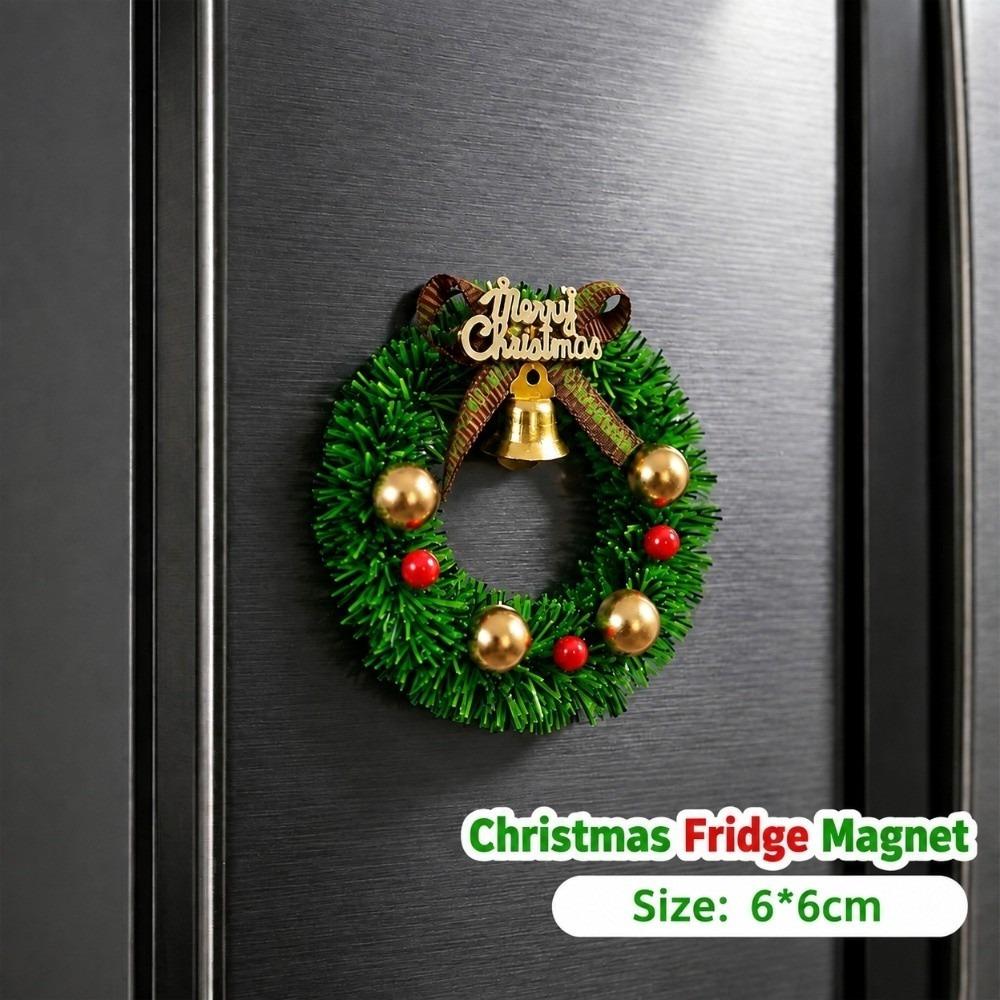 Christmas Theme Fridge Magnet 3D Relief 3D Refrigerator Stickers Refrigerator Magnet Kitchen Decor
