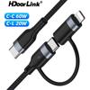 HdoorLink 2 в 1 PD 60 Вт кабель для передачи данных кабель для быстрой зарядки USB C для типа C/Lightning подходит для iphone samsung Xiaomi