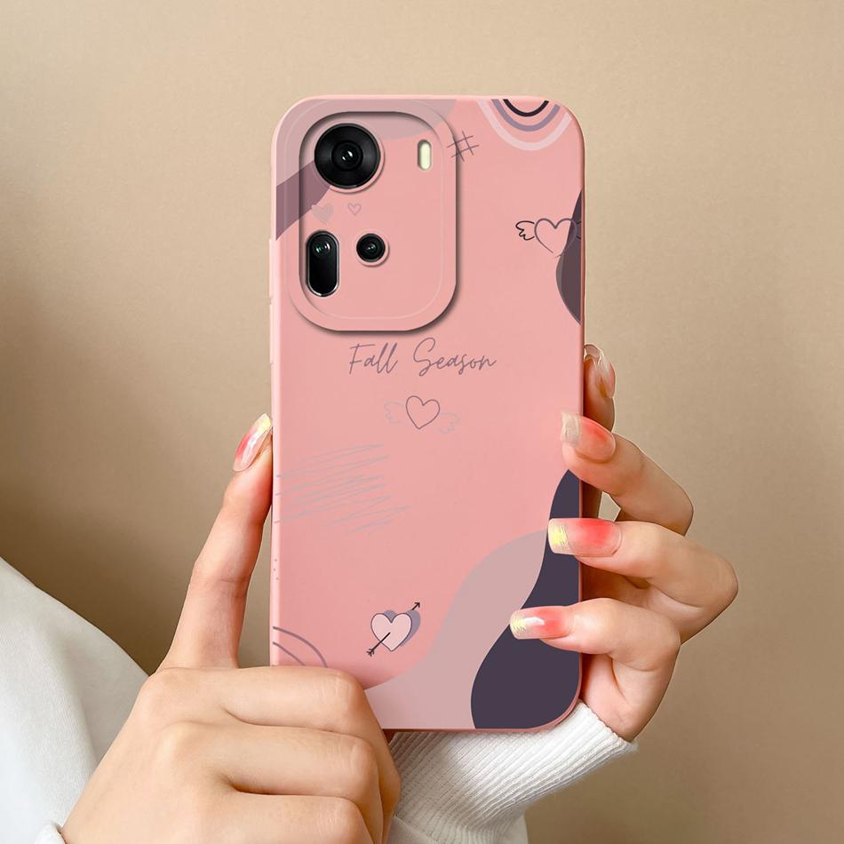 For OPPO Reno 11 Pro 5G Phone Case Butterfly Liquid Silicone Camera Protection Back Cover For OPPO Reno11 Pro Funda Coque Bumper