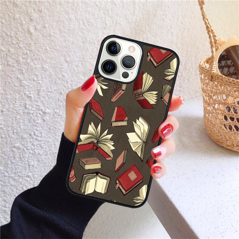 Иллюстрация "Читать книги" Чехол для телефона для iPhone 17 Air 16 15 14 12 13 PLUS 11 PRO MAX Задняя крышка Fundas Shell