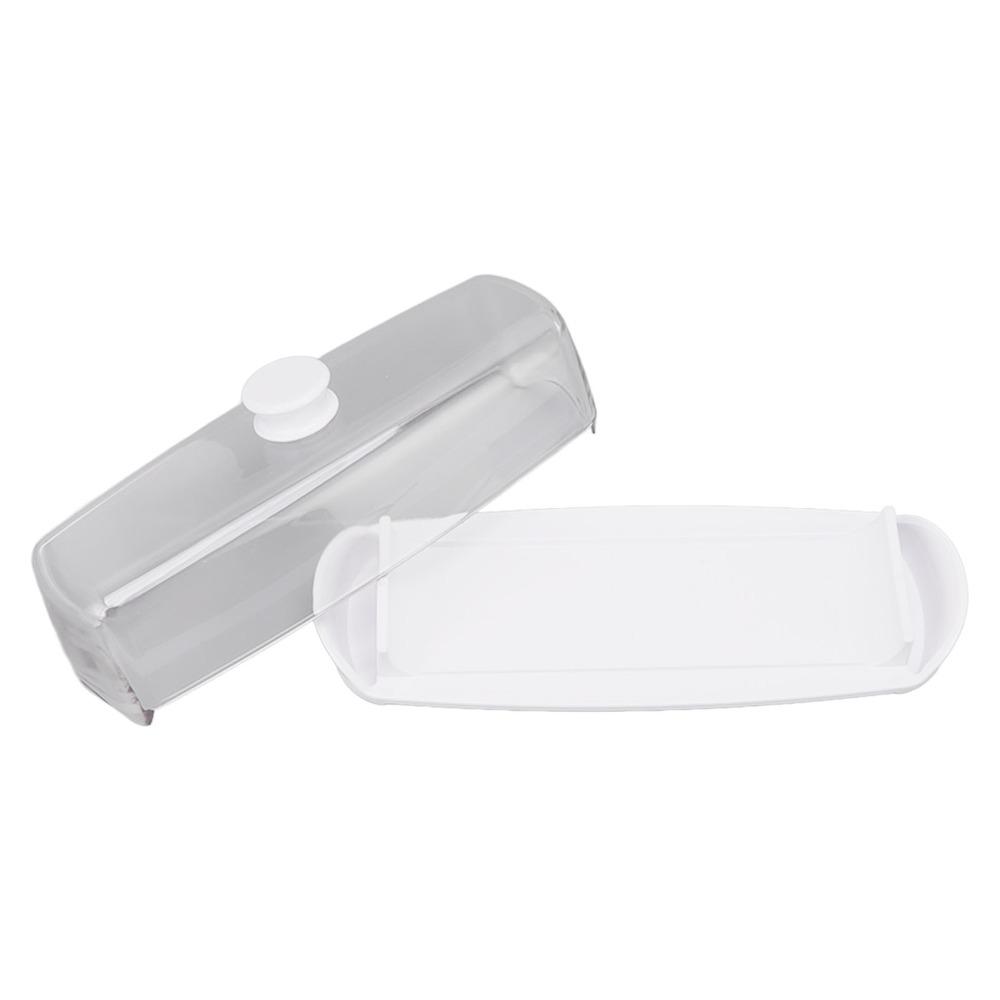 Plastic Butter Dish With Lid Transparent Cover Butter Keeper Container For Refrigerator
