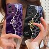 Розовый змеиный принт для Xiaomi 14 Ultra 13 Lite Redmi Note 13 11 Pro 12 Plus Poco X6 3 Pro F4 6 GT Закаленный чехол для телефона