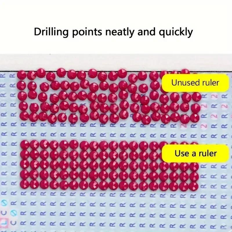 Линейка для алмазной живописи, новая липкая алмазная линейка, антипригарная нержавеющая сталь, большая универсальная прямая линейка, инструмент