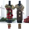 Christmas Sweater Wine Bottle Cover Collar Button Champagne Bottle Champagne Bottle Coat Xmas Coat Xmas Party Decorations