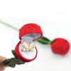 Romantic Storage Earring Engagement Pendant Red Velvet Necklace Wedding Ring Gift Jewelry Rose