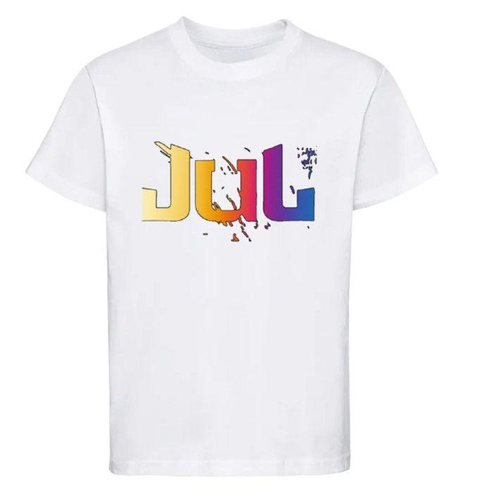 T-shirt enfant - NPZ - Style JUL - Logo multicolore - 100% coton - Tailles 3-14 ans