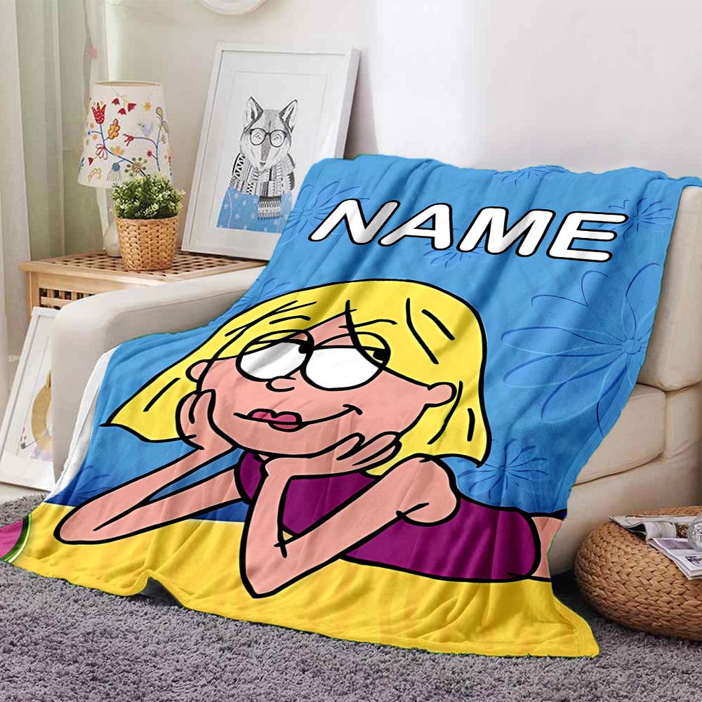 Customizable Lizzie McGuire Y Sus Locuras1 Throw Blanket – Personalized Name, All-Season Cozy Snug Blanket, Machine Washable, Personalized Blanket