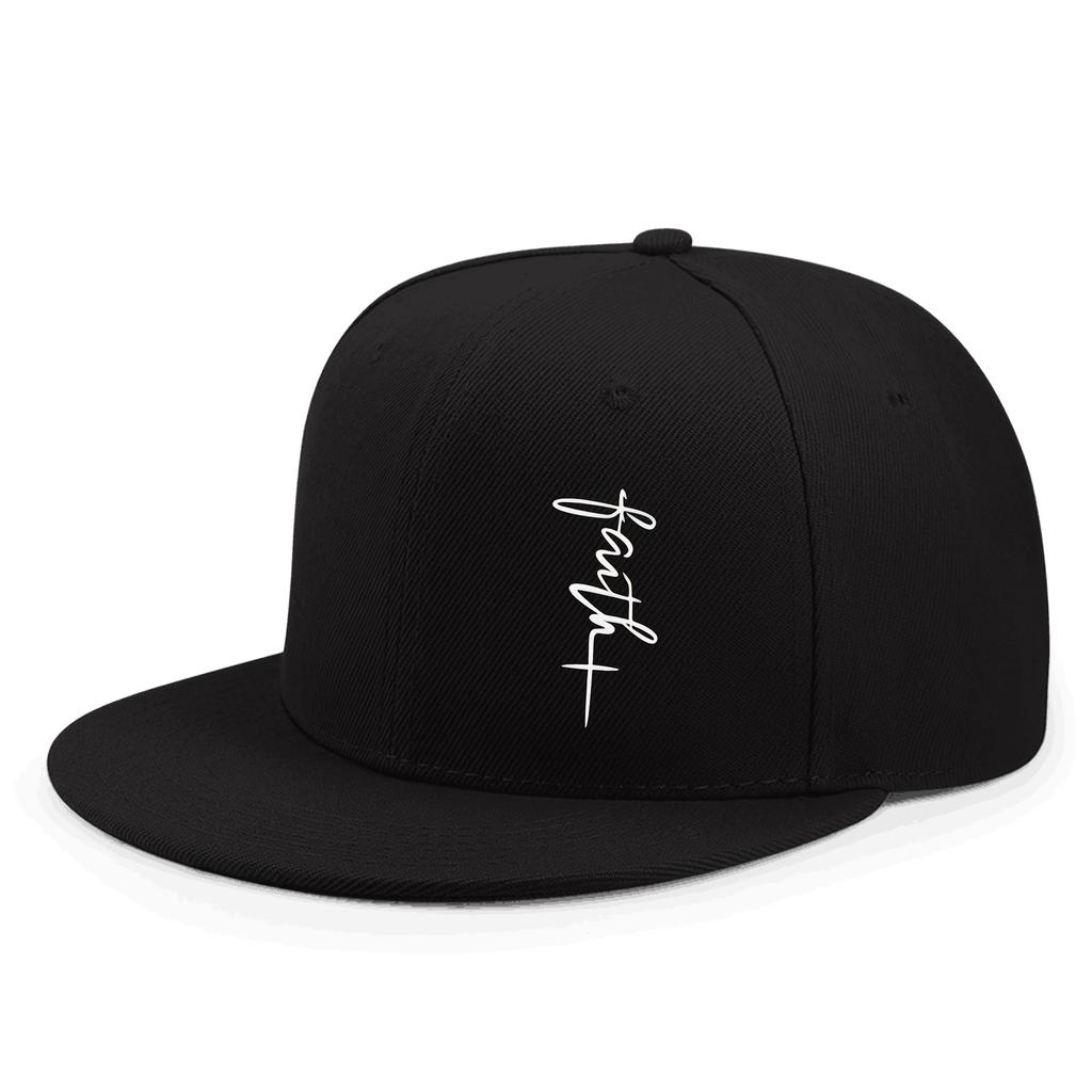 Кепка-snapback с крестом и надписью, черная, полиэстер, повседневная, уличная, регулируемая, унисекс
