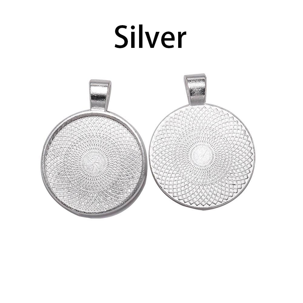 10pcs/lot 25 mm Cabochon Base Tray Bezels Blank Gold Necklace Pendant Setting Cabochon Base For Jewelry Making Supplies