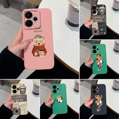 Роскошный чехол для телефона для Realme 15 Note 70 70T 15T 15X C21Y C25Y C71 C73 C33 C35 с милыми узорами медведя, мягкий силиконовый модный чехол для Realme, бампер