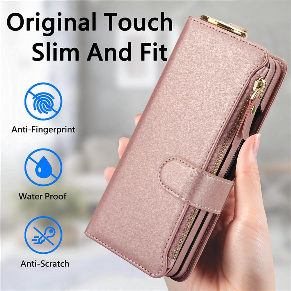 Чехол-кошелек через плечо для телефона Samsung Galaxy Z Fold 6 5 4 3 Fold6 Fold5 Fold4 Fold3 5G Cards Solt Ring Holder из искусственной кожи