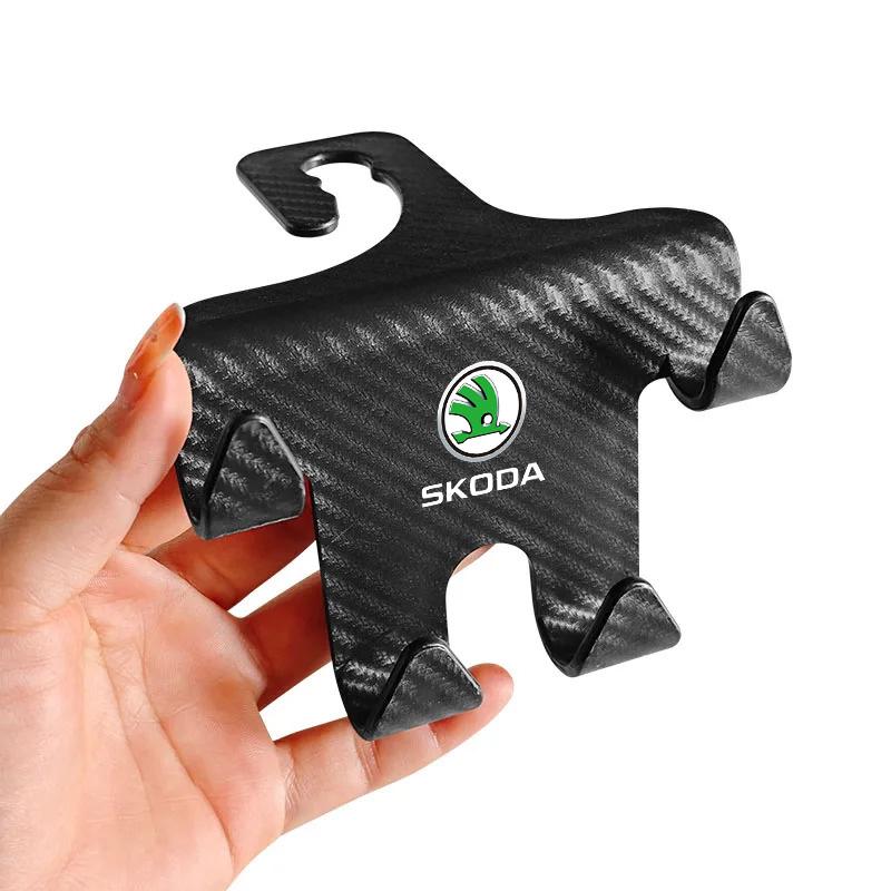 yfkpw9 Car Seat Headrest Hook Auto Back Seat Organizer Accessorie For Skoda Octavia 2 3 A4 A5 mk1 Fabia Superb Rapid Kodiaq Karoq