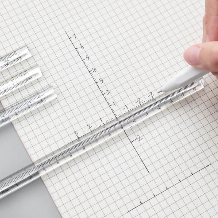 15cm Acrylic Three Edges Straight Ruler Transparent Clear Scale for Drawing Measure Tools