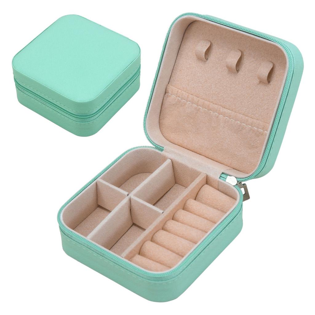 Korean version of simple jewelry box, ring, earrings, trinkets, storage box, travel portable small square box, spot.