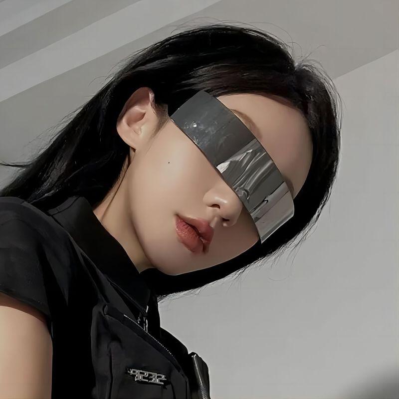 Солнцезащитные очки Y2K Future Warrior без оправы, цельная линза, облегающие, киберпанк, футуристичные, мужские, женские, для хип-хоп вечеринки