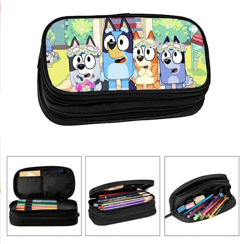 Bluey Bingo Primary School Stationery Pencil Case Cartoon Characters Children'S Cute Stationery Storage Supplies Daily Surprise