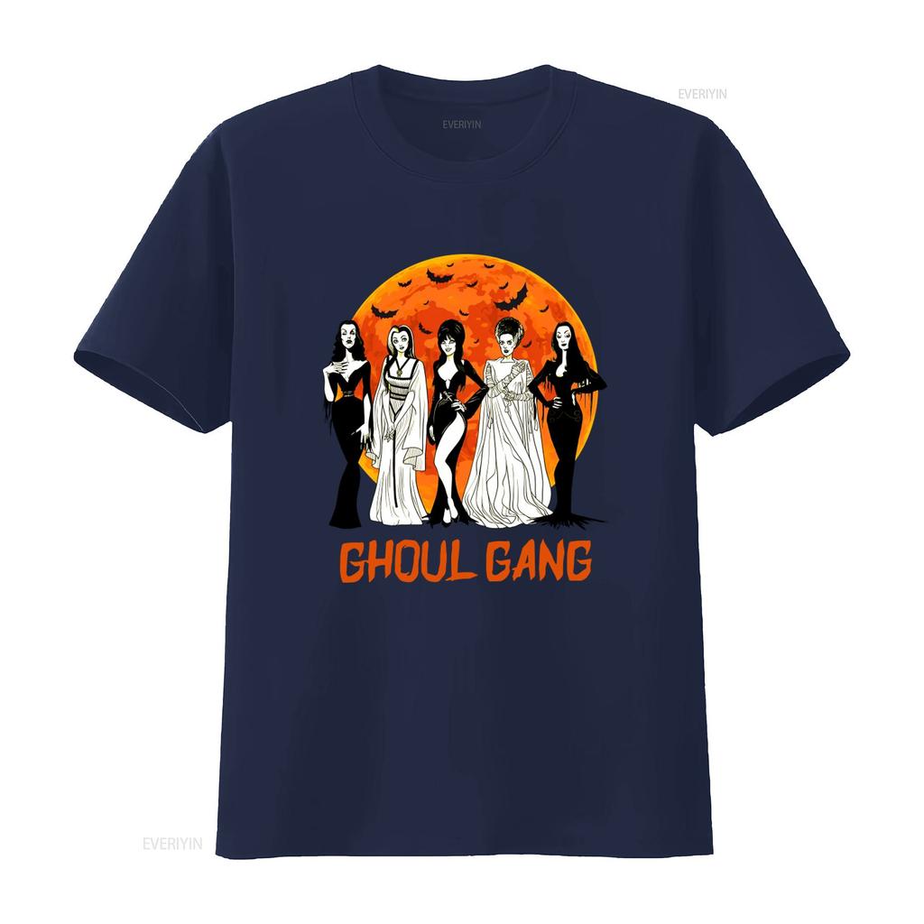 Motherhood Ghoul Gang Halloween Vintage T Shirt Morticia Adams Lily Munster Bride Of Frankenstein Retro Horror Design vintage