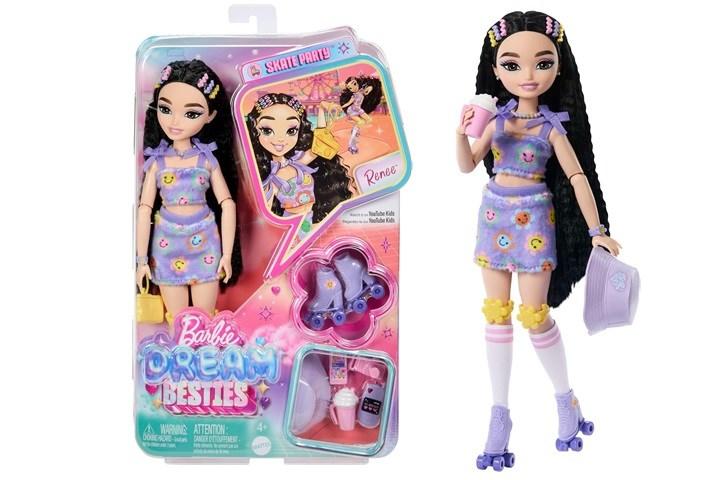 Mattel Dream Besties Renee Doll with Roller Skates Multicolor