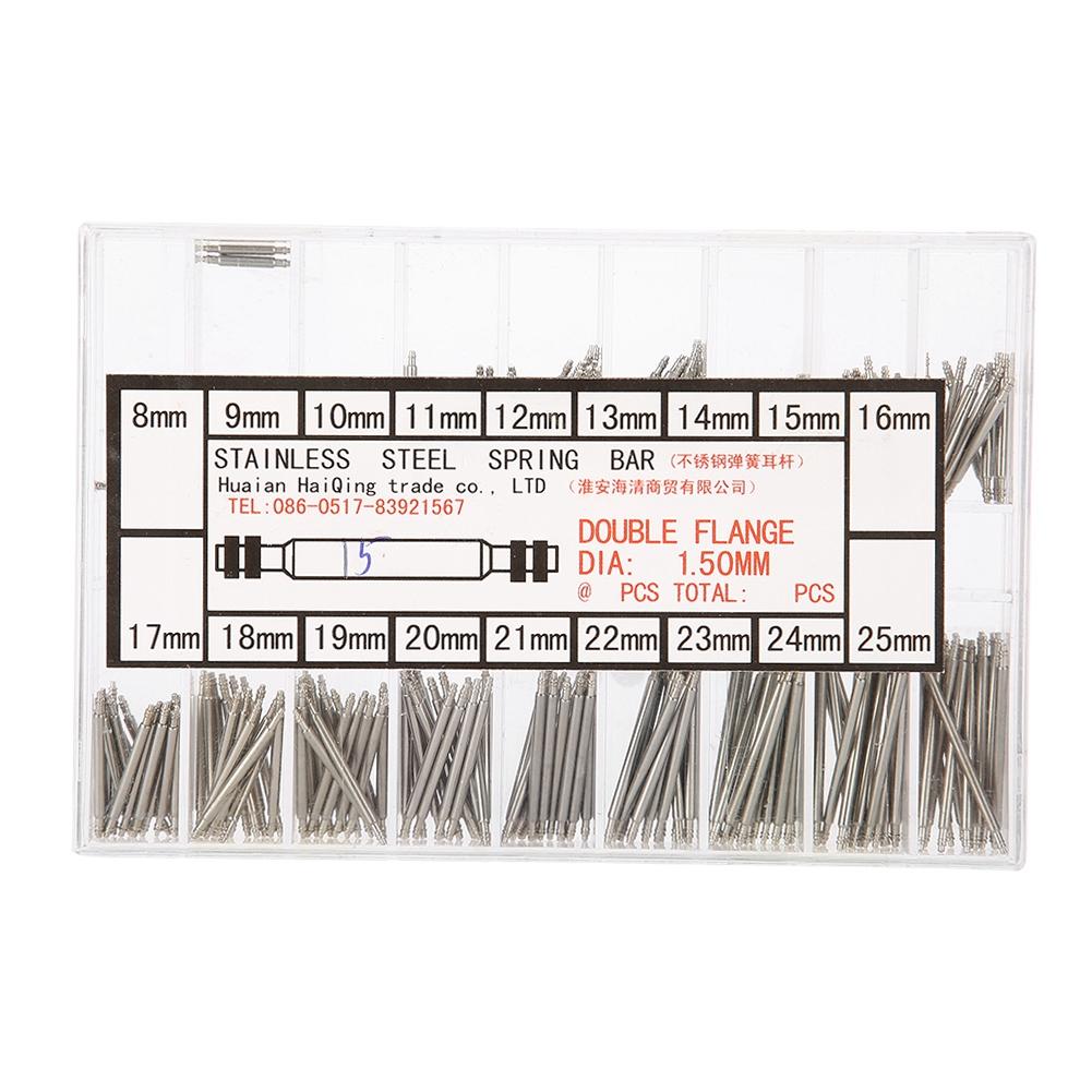 270 шт., нержавеющая сталь, пружинный стержень для часового ремешка, наборы ушей для часового ремешка 8-25 мм