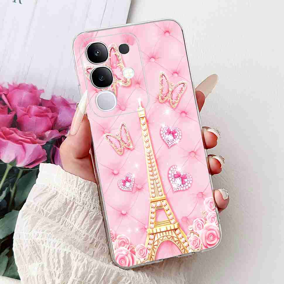 For Vivo Y29 4G Case Cute Couple Cat Butterfly Cover Soft Silicone Phone Cases For Vivo Y 29 Y29 4G Fundas Coque 6.68"